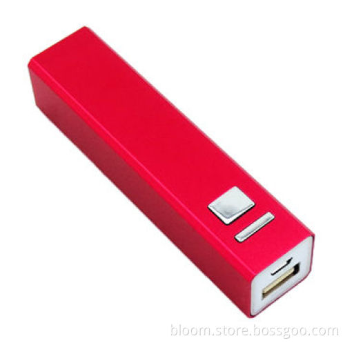 2,600mAh Gift Portable Mobile Phone Charger, Rectangle Metal Case, Suitable for iPhone 6/5/4New